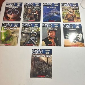 9 pc Lot of Paperback Star Wars Phonics Books